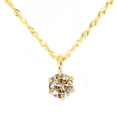 美品『USED』 Pt850/ブラウンダイヤモンド  ネックレス ブラウンダイヤモンド 1.16ct 3.1g