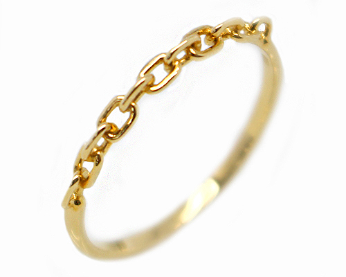 チェーンモチーフ 地金 リング K10 WG PG リング KASHIMA