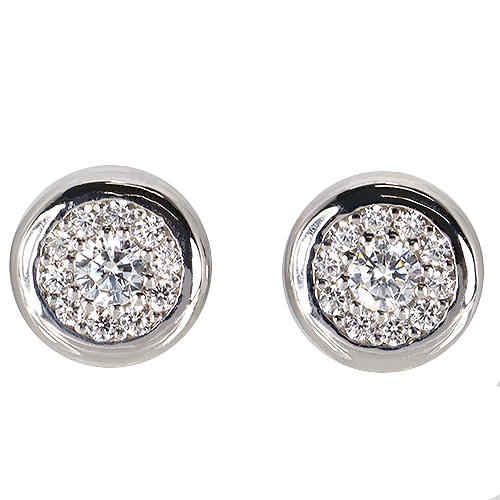 0.3ct ダイヤモンド パヴェ ピアス K10 WG PG ダイヤ スタッド 10金 ホワイトゴールド ピンクゴールド 0.3ct ダイヤモンド パヴェ ピアス K10 WG PG ダイヤ スタッド 10金 ホワイトゴールド ピンクゴールド