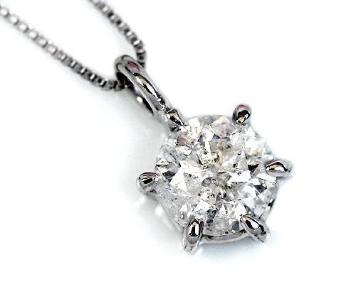 1.2ct プラチナ ダイヤ ペンダント (Hカラー・I1クラス・Fairカット)