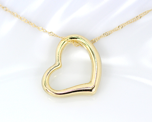 新品18k♥オープンハート♥　 ペンダントトップ K18 オープンハート 18mm ペンダント ハート KASHIMA