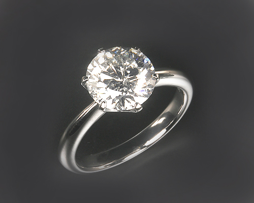 2.5ct プラチナ ダイヤ リング (Hカラー・I1クラス・fairカット)