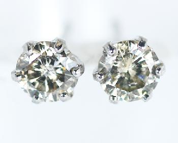 プラチナ】Pt900 0.5ct 1粒ブラウンダイヤモンドピアス フープ KASHIMA