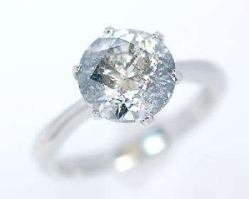 3.0ct プラチナ ダイヤ リング (Hカラー・I1クラス・Ｆａｉｒカット ...